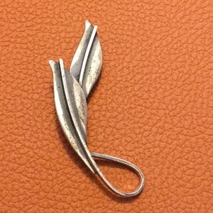 Jewelart Sterling Leaf Brooch